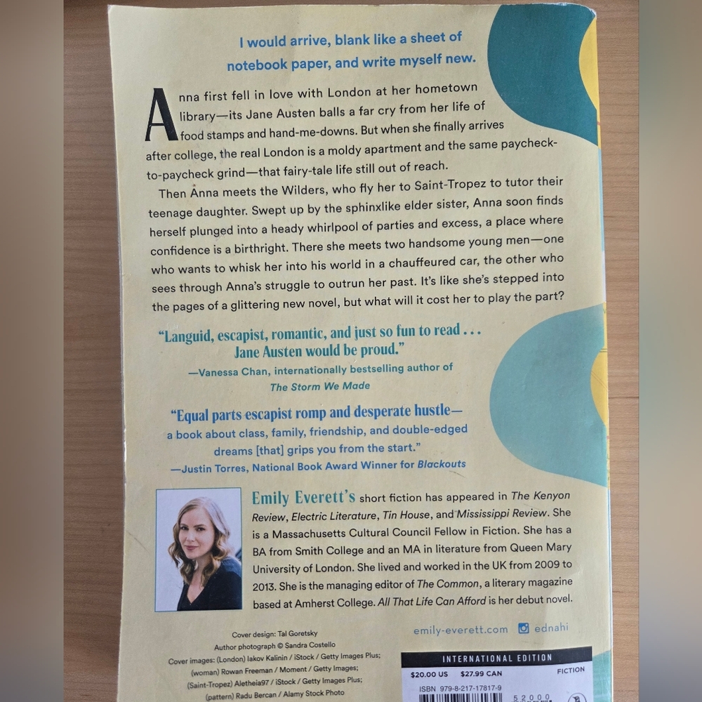 All That Life Can Afford by Emily Everett Paperback Novel - Picture 2 of 2